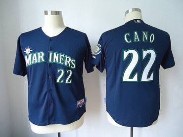 mlb jerseys seattle mariners #22 cano Blue