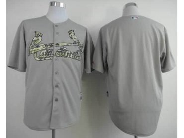mlb jerseys st. louis cardinals blank grey(number camo)