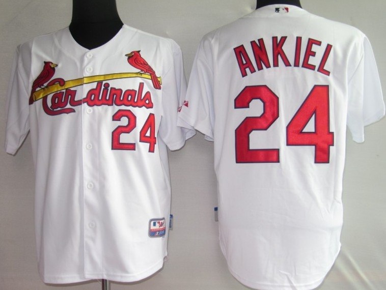 mlb jerseys st.louis cardinals 24# ankiel white