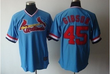 mlb jerseys st.louis cardinals 45 gibson lt blue