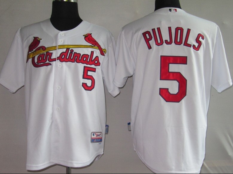 mlb jerseys st.louis cardinals 5# pujols white