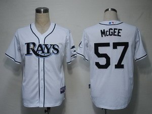mlb jerseys tampa bay rays 57 mcgee white cool base