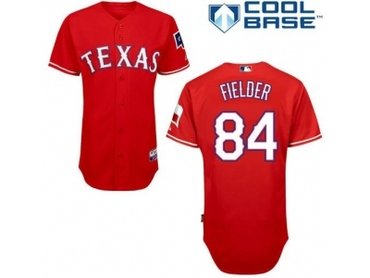 mlb jerseys texas rangers #84 fielder red