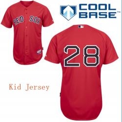 mlb kid jerseys boston red sox 28# gonzalez red cool base jerseys