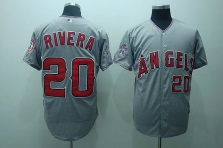 mlb los angeles angels #20 rivera grey(cool base)