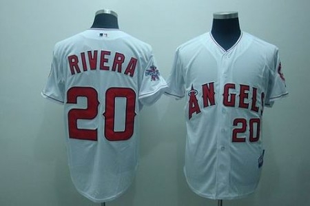mlb los angeles angels #20 rivera white(cool base)