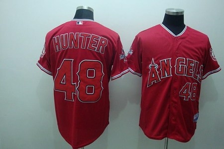 mlb los angeles angels #48 hunter red(cool base)