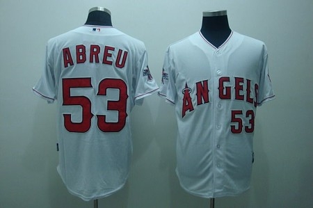 mlb los angeles angels #53 abreu white(cool base)