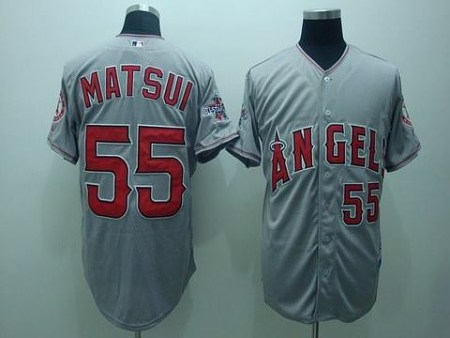 mlb los angeles angels #55 matsui grey(cool base)