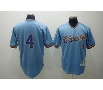 mlb milwaukee brewers #4 molitor m&n blue
