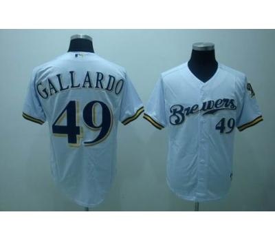 mlb milwaukee brewers #49 gallardo white