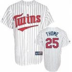 mlb minnesota twins #25 thome white(blue strip)