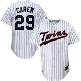 mlb minnesota twins #29 carew white jerseys