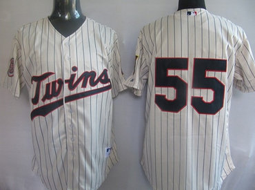 mlb minnesota twins 55 capps cream