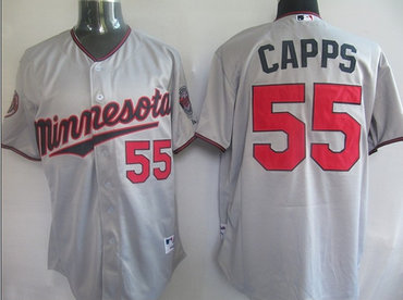 mlb minnesota twins 55 capps grey