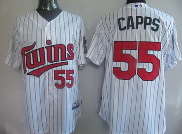 mlb minnesota twins 55 capps white