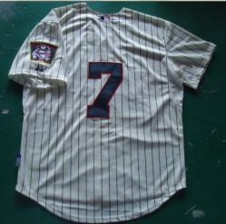 mlb minnesota twins 7# joe mauer cream cool base jerseys