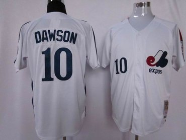 mlb montreal expos #10 andre dawson m&n white mlb montreal expos #10 andre dawson m&n white