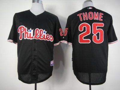 mlb philadephia phillies #25 thome black jersey (1) mlb philadephia phillies #25 thome black jersey (1)