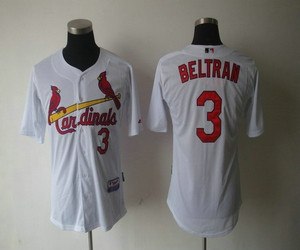 mlb st. louis cardinals #3 beltran white jersey
