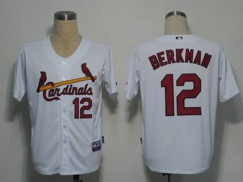 mlb st.louis cardinals 12 berkman white(cool base)
