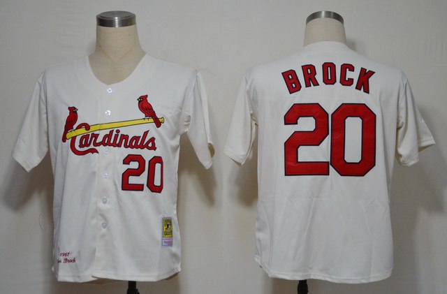 mlb st.louis cardinals 20 Brock white(cool base)