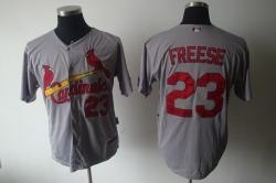 mlb st.louis cardinals 23# freese grey jerseys