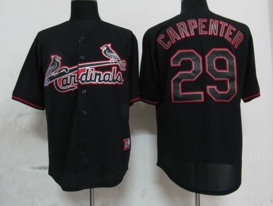 mlb st.louis cardinals 29 carpenter black fashion jerseys