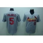 mlb st.louis cardinals puljols #5 grey