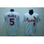 mlb st.louis cardinals puljols #5 white 09 all star patch