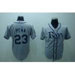 mlb tampa bay rays #23 pena grey(2008 ws patch)