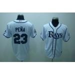 mlb tampa bay rays #23 pena white(2008 ws patch)