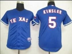 mlb texas rangers 5# kinsler blue kids jerseys mlb texas rangers 5# kinsler blue kids jerseys