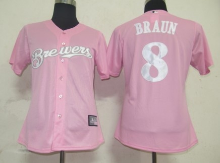 mlb women jerseys milwaukee brewers 8 ryan braun pink mlb women jerseys milwaukee brewers 8 ryan braun pink