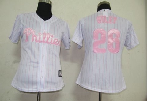 mlb women jerseys philadephia phillis 26 utley white (pink strip) mlb women jerseys philadephia phillis 26 utley white (pink strip)