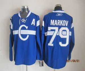 montréal canadiens 79 markov blue a patch nhl jerseys