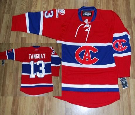 montreal canadiens #13 alex tanguay red ca patch jersey