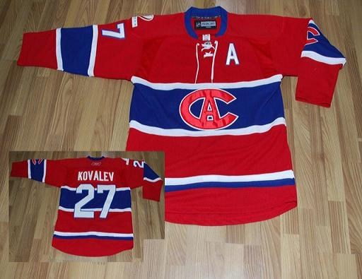 montreal canadiens #27 alexei kovalev red ca patch jersey