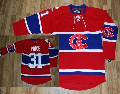 montreal canadiens #31 carey price red ca patch jersey