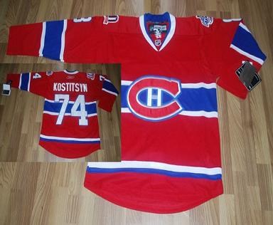 montreal canadiens #74 s.kostitsyn red ch patch jersey