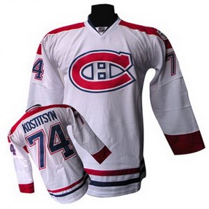 montreal canadiens #74 s.kostitsyn white ch patch jersey
