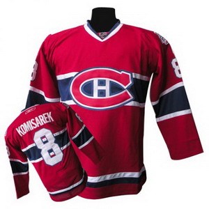 montreal canadiens #8 mike komisarek red ch patch jersey