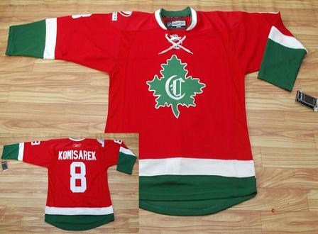 montreal canadiens #8 mike komisarek red jersey