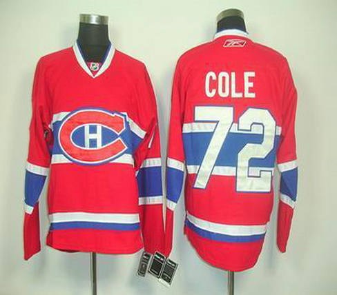 montreal canadiens 72 erik cole red jersey
