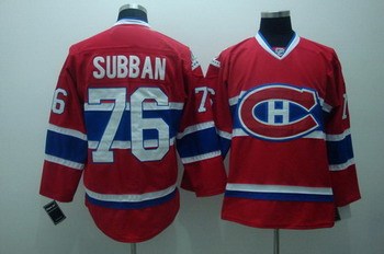 montreal canadiens 76 pk subban stitched replithentic red ch jersey