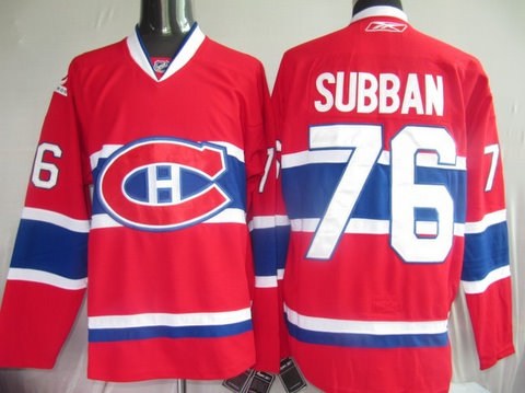 montreal canadiens 76 subban red jerseys