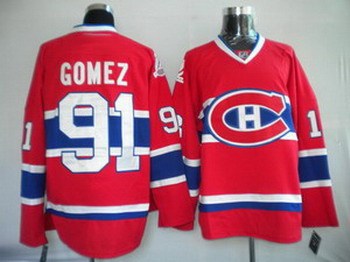 montreal canadiens 91 gomez red kids jersey
