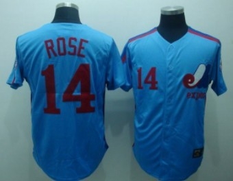 montreal expos 14 rose blue throwback jersey montreal expos 14 rose blue throwback jersey