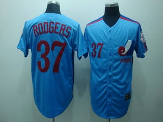 montreal expos 37 roogers blue jerseys throwback montreal expos 37 roogers blue jerseys throwback