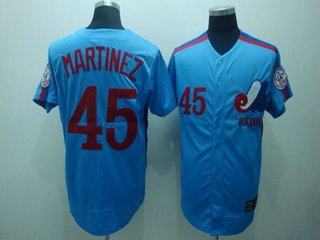 montreal expos 45 martinez blue jerseys throwback montreal expos 45 martinez blue jerseys throwback